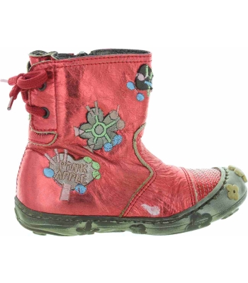 Red Leather Fashion Toddler Boots | Designer from Italy