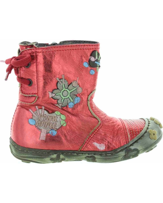 Red Leather Fashion Toddler Boots | Designer from Italy