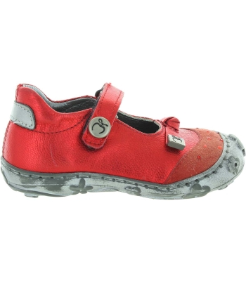 Red Italian shoes for girls kids with narrow feet