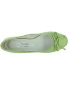 Comfort lime color flat shoes