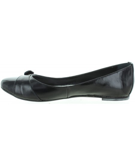 Black leather walking shoes for women