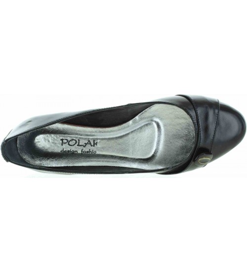 Black leather walking shoes for women