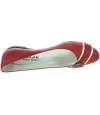 Red leather womens flats from Europe 