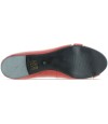 Red leather womens flats from Europe 