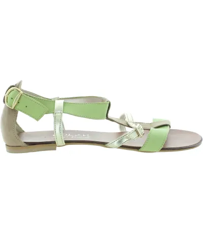 European lime green sandals for older girls or teens