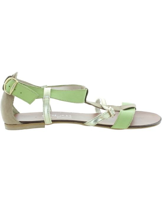 European lime green sandals for older girls or teens