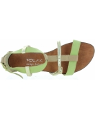 European lime green sandals for older girls or teens
