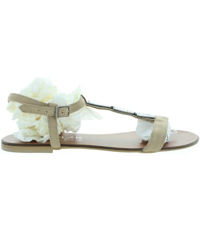 Beige teen unique European made sandals 