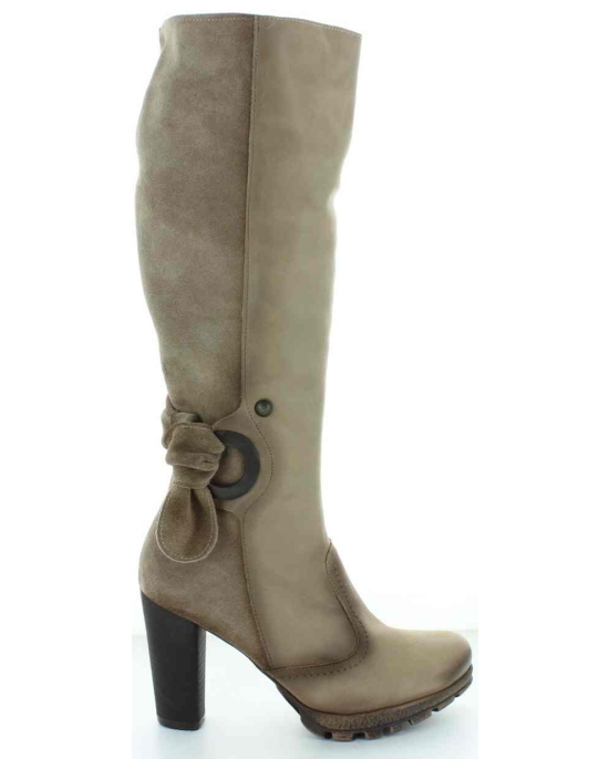 Tall gray ladies snow boots from Europe