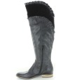 Black leather high fashion boots for ladies Black leather high fashion boots for ladies