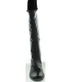 Black leather high fashion boots for ladies