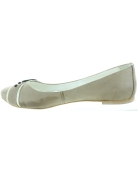 Beige women flats with buckle from Europe 