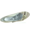 Beige women flats with buckle from Europe 