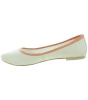 Beige and orange leather flats for women 