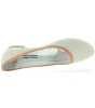 Beige and orange leather flats for women 