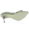 Beige leather heels for women