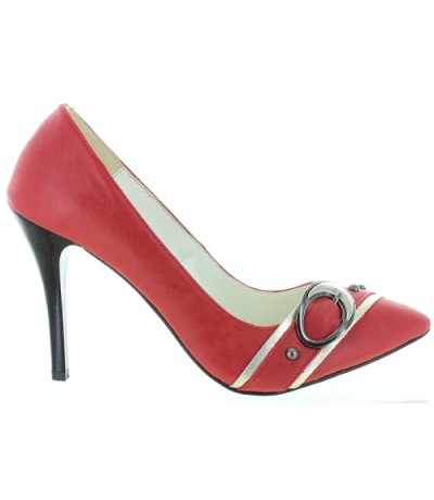 Pointy toe red pumps for females