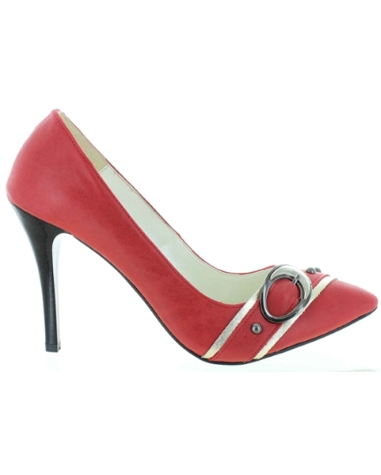 Pointy toe red pumps for females