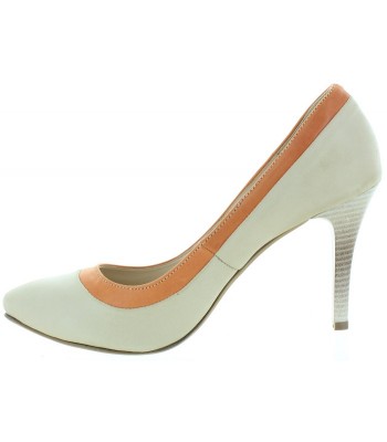 Women shoes from Europe made in beige leather 