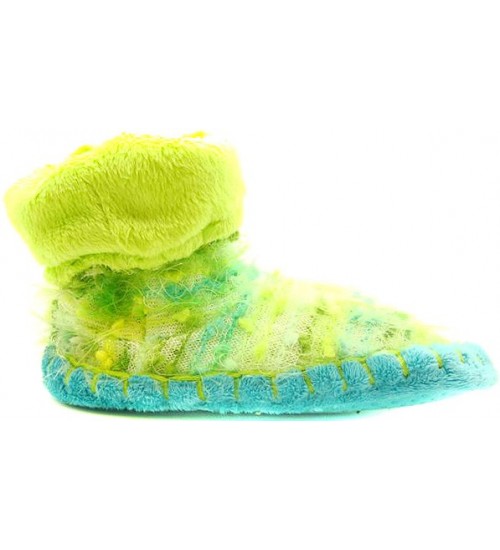 Kids with non slip sole lime mocassins for kids 