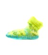 Non slip sole older girl lime color mocassins 