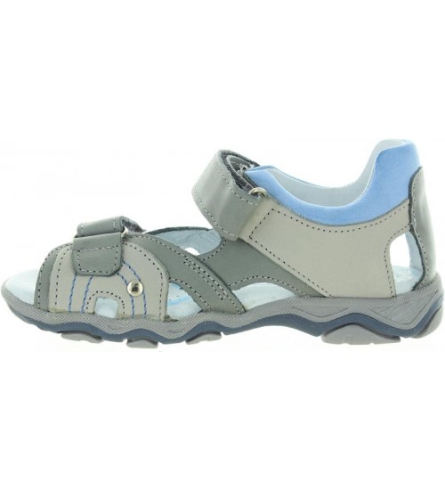 Boys closed back sandals gray leather sandals 