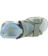 Gray leather boys closed back sandals with support 