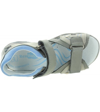 Boys closed back sandals gray leather sandals 