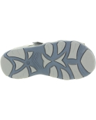 Gray leather boys closed back sandals with support 
