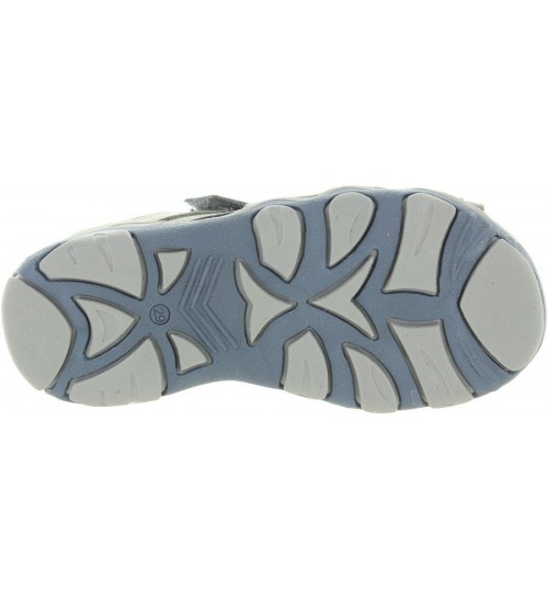 Boys closed back sandals gray leather sandals 