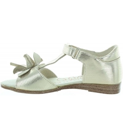 Ankle pronation for girls in gold leather