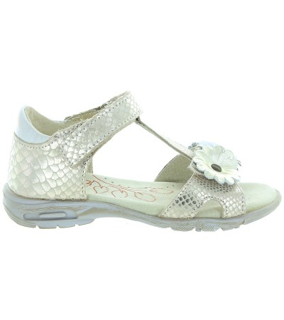 Natural leather girls summer shoes 