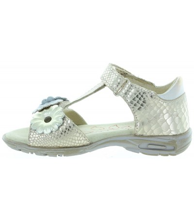Natural leather girls summer shoes 
