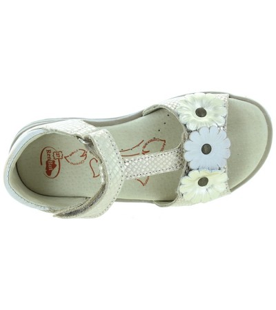 Natural leather girls summer shoes 