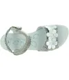 European silver leather adjust sandals for girls
