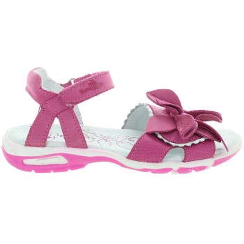 Decorative sandals for a toddler girl with pink flower 