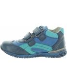 Tip toe stop walking blue leather boots for boys 
