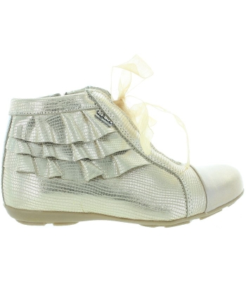 Toddler boots made with gold leather 