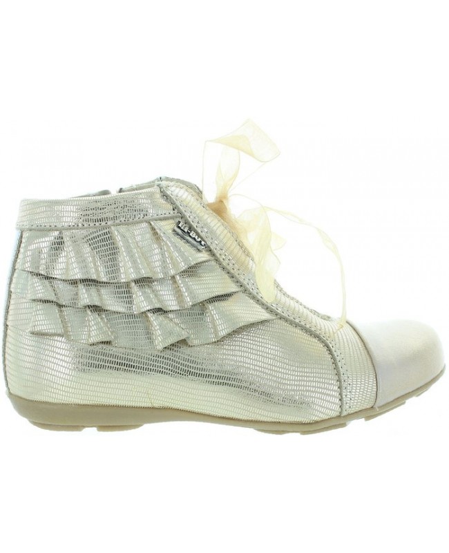 Boots for girls with good arches in gold leather 