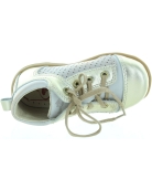 Pigeon toe stop leather ankle gold baby shoes