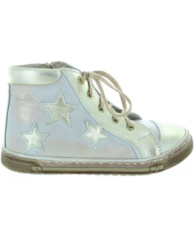 Girls gold high top boots to fix their feet
