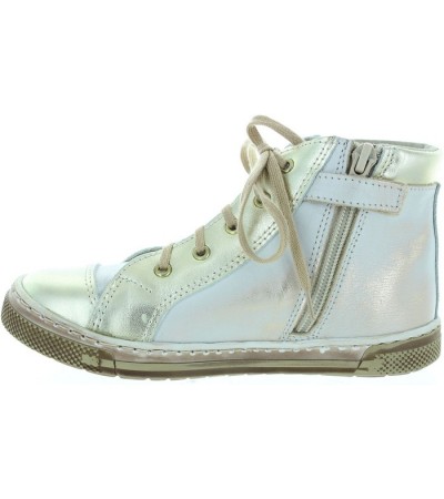 Girls gold high top boots to fix their feet