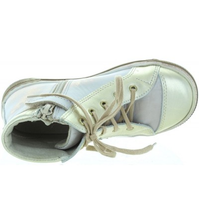 Girls gold high top boots to fix their feet