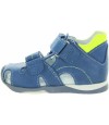 High instep wide width baby boys blue walking sandals