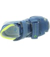High instep wide width baby boys blue walking sandals