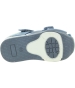 High instep wide width baby boys blue walking sandals