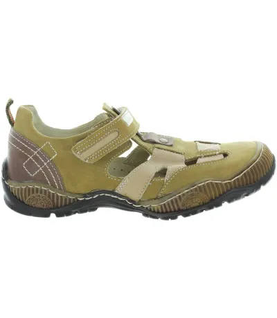 Orthopedic heel support green boys shoes