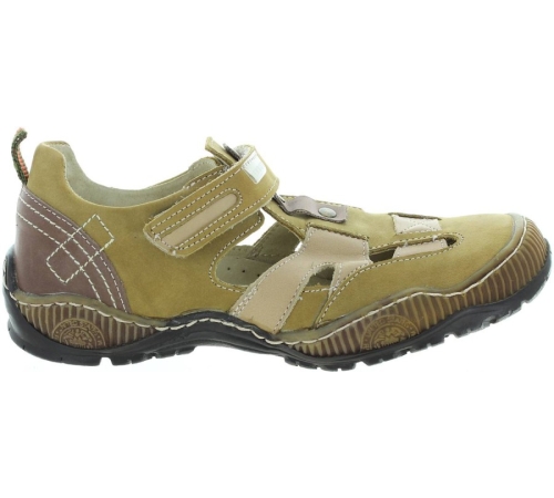 Orthopedic heel support green boys shoes