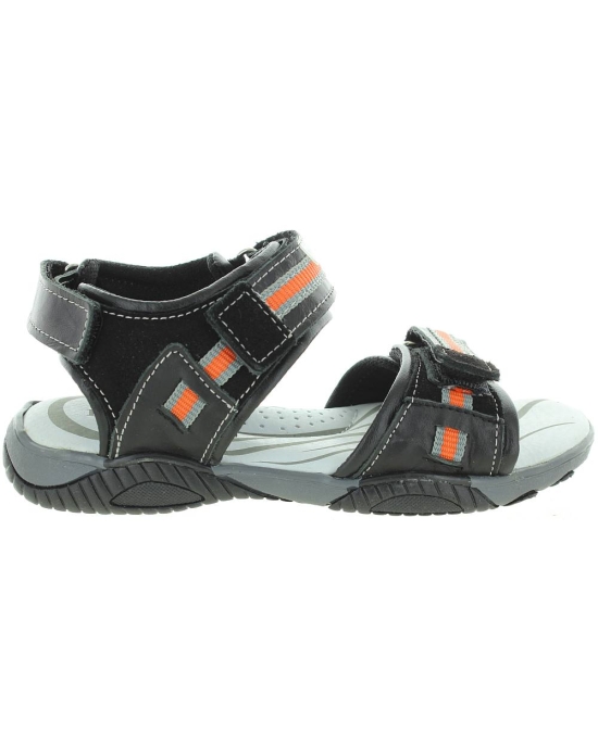 Black leather quality arched boys sandals