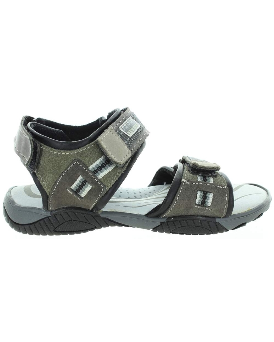 Sandals for older boy with arch support in gray leather